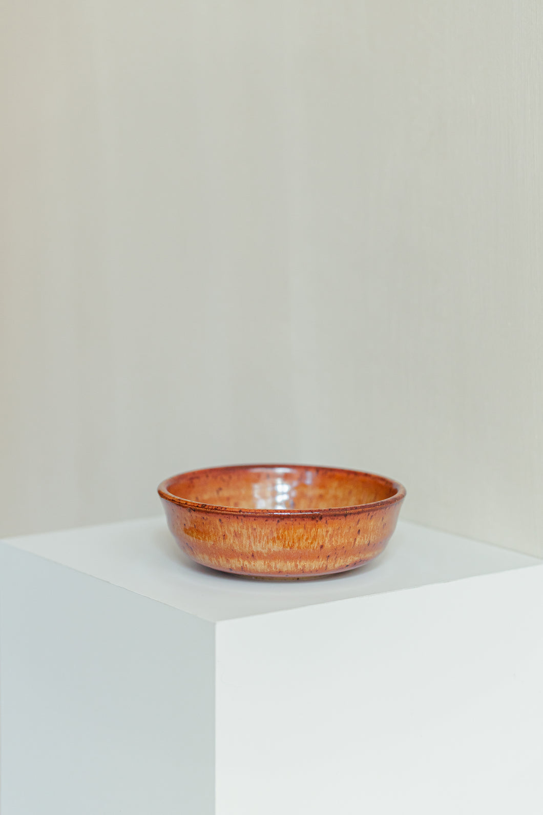 Small dish Rust Speckled Orange